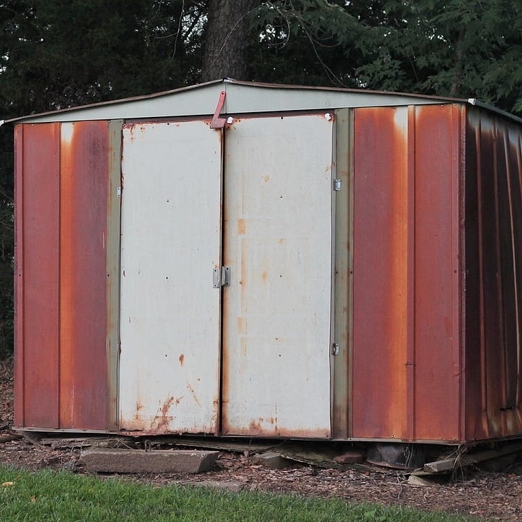 Rusty Metal Shed Removal
